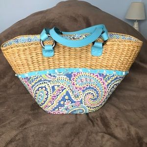 Vera Bradley Beach Bag, blue paisley